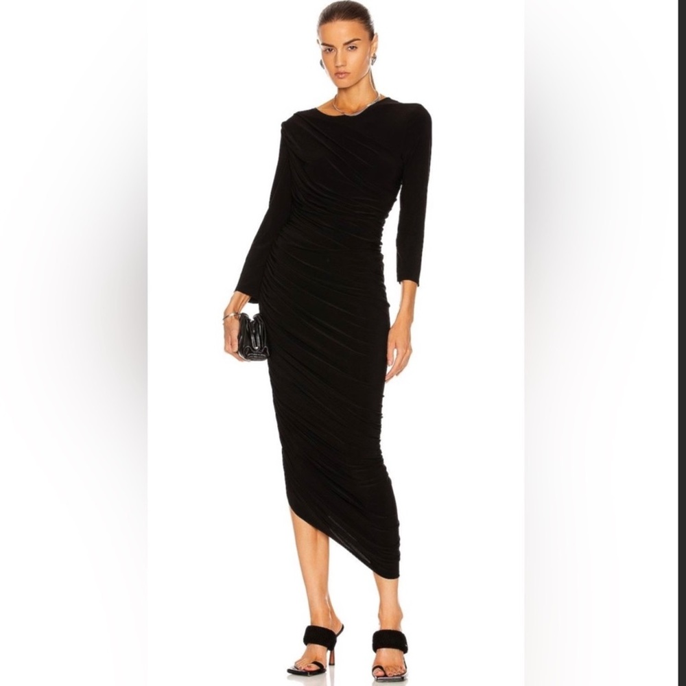 Norma Kamali long Sleeve Ruched Dress, Size XL